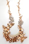 Buy_Suhani Pittie_Gold Plated Tropical Heat Stone And Pearl Embellished Necklace _at_Aza_Fashions