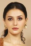 Buy_Suhani Pittie_Gold Plated Crystals, Pearls Paradise Embellished Studs_at_Aza_Fashions