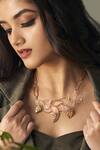Buy_Suhani Pittie_Gold Plated Lush Foliage Embellished Necklace _at_Aza_Fashions