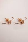 Shop_Suhani Pittie_Gold Plated Mad City Button Ear Studs _at_Aza_Fashions