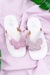 Buy_The Madras Trunk_Pink Fluffy Chrome Butterfly Strap Sandals_at_Aza_Fashions