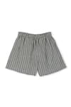 Shop_Miko Lolo_Green 100% Cotton Printed Stripe Alouette Jacquard Shorts