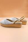 Shop_Foot Fuel_White Cut Work, Beads, Zari Embellished Mules _at_Aza_Fashions