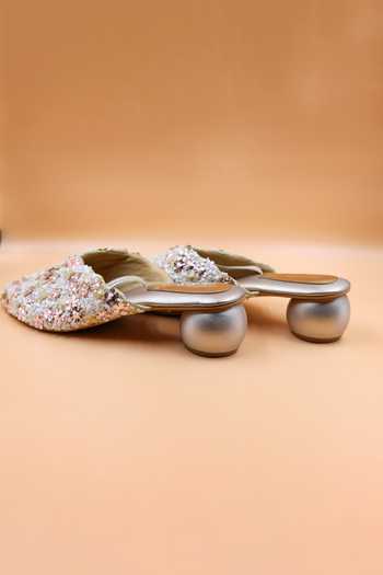 Shop_Foot Fuel_Multi Color Sequins, Beads, Zari Aaliyah Embellished Heels _at_Aza_Fashions