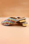 Foot Fuel_Gold Embellished Ava Bead Mules _Online_at_Aza_Fashions