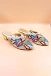 Buy_Foot Fuel_Multi Color Beads, Pearls Isabella Embellished Mules _at_Aza_Fashions