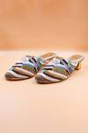 Foot Fuel_Multi Color Embellished Charlotte Thread Embroidered Mules _Online_at_Aza_Fashions