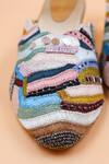 Buy_Foot Fuel_Multi Color Embellished Charlotte Thread Embroidered Mules _Online_at_Aza_Fashions