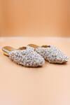 Buy_Foot Fuel_Gold Embellished Mila Applique Mules _at_Aza_Fashions