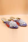 Buy_Foot Fuel_Multi Color Embellished Ella Applique Sequin Mules _at_Aza_Fashions