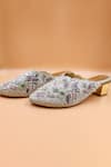 Shop_Foot Fuel_Multi Color Embellished Layla Floral Embroidered Mules _at_Aza_Fashions