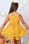 Shop_JILMIL DREAMWEAR_Yellow Cotton Printed Checkered Top And Shorts Set _at_Aza_Fashions