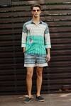 Buy_Nautanky_Multi Color Snake Skin Texture Printed Tropical Shirt With Shorts_at_Aza_Fashions