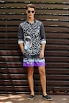 Buy_Nautanky_Black Fluid Cotton Printed Bird Breeze Shirt With Shorts_at_Aza_Fashions