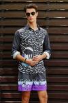 Buy_Nautanky_Black Fluid Cotton Printed Bird Breeze Shirt With Shorts_Online_at_Aza_Fashions