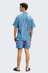 Shop_Nautanky_Blue Fluid Cotton Printed Blossom Nirvana Shirt With Shorts_Online_at_Aza_Fashions