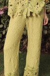 Buy_Tasuvure_Yellow Cotton Lace Kaleidoscopic Collar Myra Mesh Lily Shirt With Pant_Online_at_Aza_Fashions