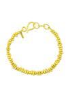 Shop_Arvino_Gold Plated Beads Molten Metal Anklet _at_Aza_Fashions