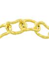 Shop_Arvino_Gold Plated Molten Textured Chain Link Anklet _at_Aza_Fashions