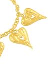 Shop_Arvino_Gold Plated Molten Textured Heart Bracelet _at_Aza_Fashions