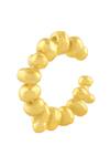 Shop_Arvino_Gold Plated Mini Molten Beaded Ear Cuff _at_Aza_Fashions