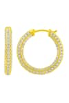 Shop_Arvino_Gold Plated Crystals Cubic Zirconia Studded Hoops _at_Aza_Fashions