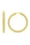 Arvino_Gold Plated Crystals Cubic Zirconia Studded Glitzy Hoops _Online_at_Aza_Fashions