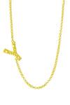 Shop_Arvino_Gold Plated Recycled Bronze Y Shaped Charm Pendant Necklace _at_Aza_Fashions