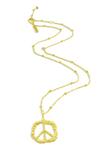 Shop_Arvino_Gold Plated Recycled Bronze Peace Shaped Charm Pendant Necklace _at_Aza_Fashions