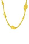 Arvino_Gold Plated Recycled Bronze Molten Nugget Station Chain Necklace _Online_at_Aza_Fashions