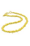 Shop_Arvino_Gold Plated Recycled Bronze Molten Beaded Chain Necklace _at_Aza_Fashions