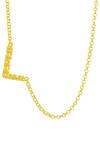 Shop_Arvino_Gold Plated Recycled Bronze L Shaped Charm Pendant Necklace _at_Aza_Fashions