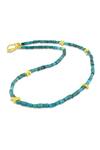 Shop_Arvino_Blue Turquoise Beaded Embellished Chain Necklace _at_Aza_Fashions