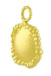 Arvino_Gold Plated Granulated Signature Textured Charm _Online_at_Aza_Fashions
