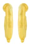 Arvino_Gold Plated Textured Hanging Rawa Earrings _Online_at_Aza_Fashions