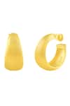 Buy_Arvino_Gold Plated Pratapgari Striated Hoops _Online_at_Aza_Fashions