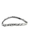 Buy_Arvino_Silver Plated Oxidised Rowdy Textured Pattern Bangle _at_Aza_Fashions