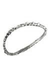Arvino_Silver Plated Oxidised Rowdy Textured Pattern Bangle _Online_at_Aza_Fashions