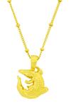 Arvino_Gold Plated Croc Chain Cram Necklace_Online_at_Aza_Fashions