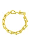 Buy_Arvino_Gold Plated Chunky Dotted Chain Link Bracelet _Online_at_Aza_Fashions