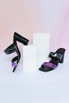 Shop_Urbansway_Black Acrylic Mirror Work Double Strap Heels _at_Aza_Fashions