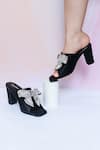 Buy_Urbansway_Black Stone Krystal Embellished Bow Heels _at_Aza_Fashions