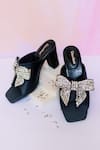 Shop_Urbansway_Black Stone Krystal Embellished Bow Heels _at_Aza_Fashions