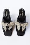 Urbansway_Black Stone Krystal Embellished Bow Heels _Online_at_Aza_Fashions