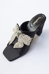 Buy_Urbansway_Black Stone Krystal Embellished Bow Heels _Online_at_Aza_Fashions