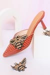 Shop_Urbansway_Orange Bee Clip Embellished Mule Heels _at_Aza_Fashions