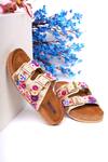 Shop_Kasually Klassy_Multi Color Thread Weavewalk Floral Embroidered Sandals _at_Aza_Fashions