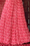 Buy_RITIKA VERMA_Fuchsia Georgette Embroidered Patra Aayat Masakali Print Lehenga Set With Cape 