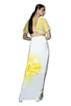 Shop_Ellemora fashions_Yellow Upada Hand Embroidery Floral Plunge Sunshine Tie-dye Delight Skirt Set 