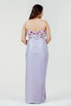 Shop_Ellemora fashions_Purple Blouse Upada Hand Embroidered Floral Tube lavender Pleated Skirt Set _at_Aza_Fashions